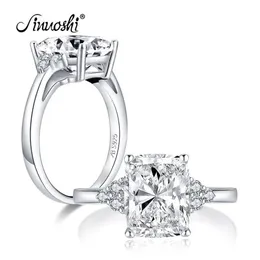 Ainuoshi Classic 925 Sterling Silver 4 0 Carat Cushion Tut Engagement Anello simulato Diamond Diamuda Argento Gioielli Regali Y20262G