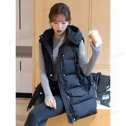 Designer Women Down Jacket New Winter Cotton Jackets Coat Classic Design Clothes Detachable Sleeves Down Vest Brand Women Clothes