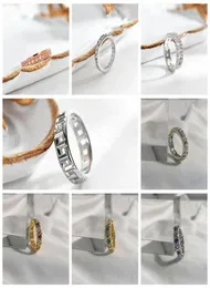 Luxo alta versão novo anel de diamante prata esterlina 18k ouro rosa oco verdadeiro casal anel estrelado jóias t designer24924195087