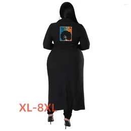 Outerwear Plus Size 4xl 5xl 6xl 7xl 8xl Winter Mode Frauenmantelmädchen Print Abrigo de Mujer Talla Grande Abrigos Dama