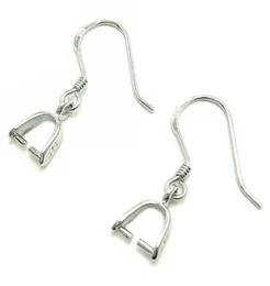 Earring Finding pins bails 925 sterling silver earring blanks with bails diy earring converter french ear wires 18mm 20mm CF013 5p6892729