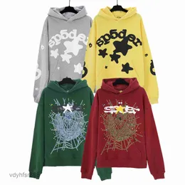 Spindel hoodie rosa sp5der grafisk designer hoodies puff tryck trycket set set förtjockad frotté