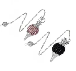 Pendant Necklaces SUNYIK Crystal Rhinestone Ball Pendulum Healing Chakra Divination Reiki Dowsing Metaphysics1484414