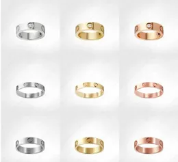 Love Screw Ring mens Band Rings 3 Diamon designer luxury jewelry women Titanium steel Alloy GoldPlated Craft Gold Silver Rose Nev3794201