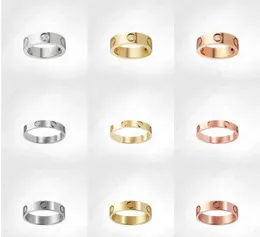 Love Screw Ring Herren Bandringe 3 Diamon Designer Luxusschmuck Damen Titanstahl Legierung vergoldet Handwerk Gold Silber Rose Nev3794201