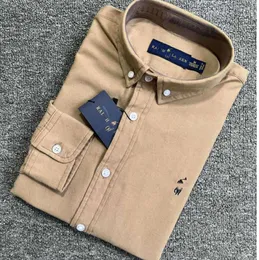 2023 Little Horse Mens Shirt Polo Polos Long Sleeve Business Autumn Leisure Men Must Agual Loose Motion Geclothes yr662