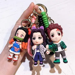 Demon Slayer Keychain Car Cartoon Anime Doll School School Pingente Pingente Gifts Periférico