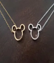 10 pezzi carino semplice collana di topo personaggio dei cartoni animati animale miki orecchie di topo testa viso silhouette collane per bambini neonate4437623