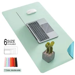 Descansa yubeter doubleside grande mouse pad escritório quarto grande computador mousepad desktop teclado almofada antiderrapante tapete de mesa de couro