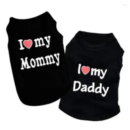 Hondenkleding Zomerkleding Zacht katoen Kat Vest Kleding Puppy-outfit Voor klein shirt Mama Papa 20Q