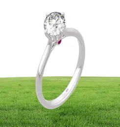 モイサナイト女性925シルバーオリジナル女性の1CT 6.5mm Scouleur VVS1 Diamant Engagement Ring1198804