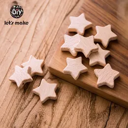 دعونا نعلم الطفل الفراغات الخشبية 50pcs PVC حرة DIY سوار قلادة لكمة نجم الزان Beads Toys Tiny Rod Wood 231225