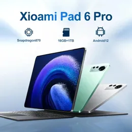 PC 2023 핫 판매 PAD 6 PRO 오리지널 글로벌 버전 태블릿 ​​안드로이드 16GB+1TB Snapdragon 870 태블릿 PC 5G SIM WIFI HD 4K MI TAB