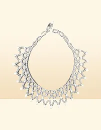 Цепочки LiiJi Уникальный натуральный прозрачный кварц с пресноводным жемчугом, вязаное ожерелье ручной работы, около 3944 см, женские украшения для свадьбы2448049