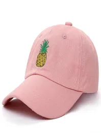 Voron ny ananas broderad baseball mössa rolig färsk frukt hipster hatt ananas pappa hatt baseball cap2746054