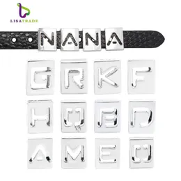 130pcs 8mm letras vazias alfabeto inglês A-Z DIY slide letra charme Bracelet LSSL010 130271D