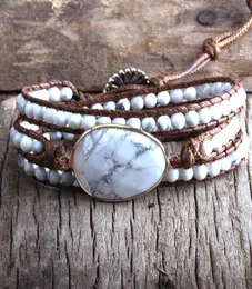 MD Fashion Beaded Boho Bracelet Jewelry Made Made Natural Stones Charm 3 Strands Wrap Bracelets Drop 2422882