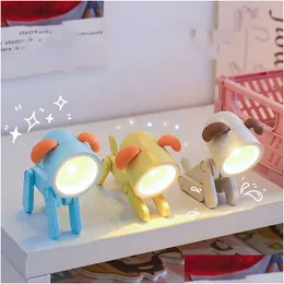 Party Decoration Mini Led Night Lights Cartoon Cute Decoration Dog Deer Shape Nightlights Adjustable Kids Bedroom Bedside Home Room De Dhno4