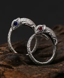 intero anello creativo 2 colori camaleonte anelli di coda di lucertola regolabili apertura gioielli in argento sterling 925 per uomini o donne Weddi8294634