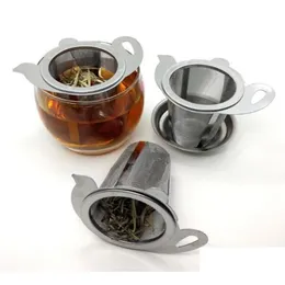 Tea Strainers Mesh Infuser Reusable Strainer Teapot Stainless Steel Loose Leaf Filter Drinkware Teaware Zc08592441232 Drop Delivery Dhn6E