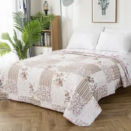 Flower Bedding Summer Quilted Bedspread Quilt Throws Blanket Plaids Coverlet NO Pillowcase Bed Cover Quilting Home Textiles 231222