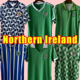 90 91 92 93 Northern Ireland Soccer Jerseys Retro Mens National Team Home Gray White Away Football Shirt Uniforms 1988 1994 1979 88 94 79 1990 1991