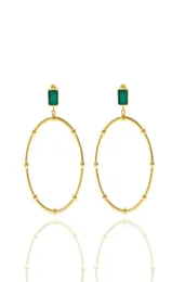luxury jewelry women designer errings gold malachite hoop huggie ins fashion earrings and diamond clavicle chain jewelry suits6941338