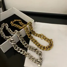 21SS Design italiano B Necklace Metal Necklace Versione larga catena spessa maschile e gioielli da donna Hip Hop Hop Street Acce2710