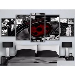 Pinturas Modar Wall Art Pictures Canvas HD Impresso Pintura Unframed 5 Peças Sharingan Poster Modern Home Decor Room5898894 Drop D Dhbd9