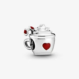 100% 925 Sterling Silver Cocoa and Candy Cane Charms Fit Original European Charm Bracelet Fashion Women Wedding Engagement Jewelry3032