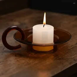 Świecane uchwyty szklane świece estetyczne Tealight Nowoczesny styl nordycki okrągły świecznik kolorowy salon Porta Candele Decorations