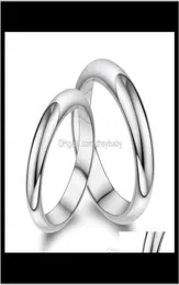 Drop Delivery 2021 Fashion Ture 925 Pure Sterling Wedding Couple Rings Man and Momen Luxury Styles Sier Ring Smyckemodell Nodot R9063202