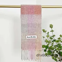 Sciarpa in lana scozzese arcobaleno Ac della Mongolia Interna Capelli di alpaca Nappa in misto mohair PF02