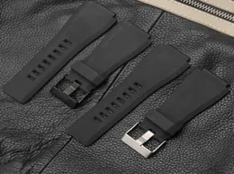 Breta 34 24mm محدب Sillicone Rubber Watch Strap لسلسلة الجرس BR01 BR03 MEN WATCHBAND BELL BELT ROSS H09157111515