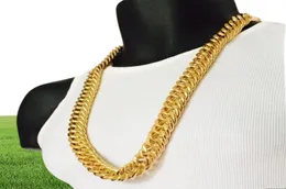 Fine Mens Miami Cuban Link Curb 14k Real Yellow Solid Gold GF Hip Hop 11MM Thick Chain JayZ Epacke7648389