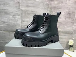 New Men's Leather Casual Big Toe Boots Height Increase European and American Fashion Lace up Business Thick Soled Boot