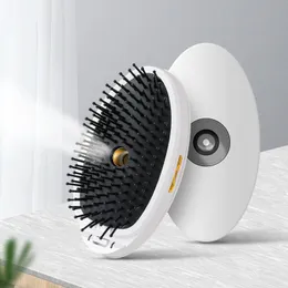 Portable Electric Ionic Hair Comb Brush rätning Utjämning Negativa joner Antistatiska vibrationshuvud Relieve Stress Massager 231225