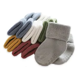 Kiddiezoom, 3 пары детских зимних носков, теплые толстые детские хлопковые носки, одежда для мальчиков и девочек, аксессуары, нескользящие носки для малышей 231225