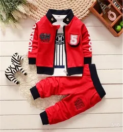 Baby Boy Boy Moda Set Set Tie Kid Tire Suits de alta qualidade Autumn Spring Infronto Rouno para crianças Roupas de festa de casamento 2202181443230