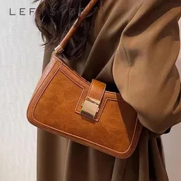 Сумки левша сумки для плеча для женщин маленькая кожаная кожа 2022 Тенденция сумочки и кошельки.