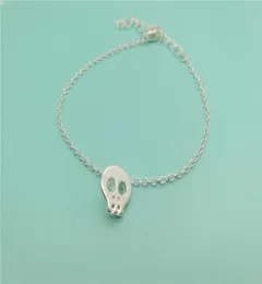 10st Simple Animal Small Skull Face Head Armband Tiny Sugar Skull Armband Söt skelettarmband för kvinnor smycken7115454