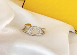 Tasarımcı Mektubu 925 STERLING Gümüş Yüzük Lüks Tasarımcılar F Moda Mücevherleri Kadınlar İçin Moda Takı