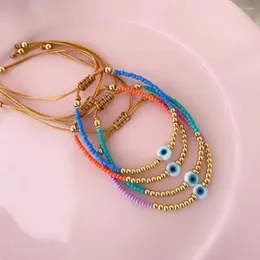 Strand Rice Bead Bracelet Eye Originality Individuality Fashion Hand Knitting Splice Colour Bohemia Adjustable Beaded