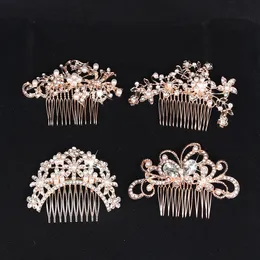 Bling Crystal Pearls copricapi da sposa Capelli Combenti e Tiara Accessori per matrimoni bohémien per donne perle perle perle perle perle pins