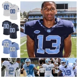 Anpassa Omarion Hampton College North Carolina Football NCAA Jersey Mens Women Youth All Syched Tychaun Chapman Caleb Hood Jahvaree Ritzie Lejond Cavazos