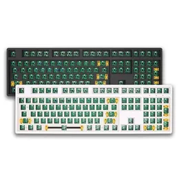 Keyboards Keyboards 24G BT50 Typec 108 87 RGB Macro Mechanical Keyboard Kits Swap PCB Magnetic ABS Case Alloy Plate 3000hAm Banana Stabilize