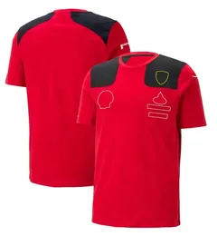 تي شيرت فورمولا 1 تي شيرت جديد F1 Polo قمصان Motorsport Driver Red T Shirt قميص قصير الأكمام القميص 10Cy