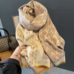 Shawls de moda de lenço de grife x letra coreana tamanho 65*185 cm espessou lenços xadrezes de cashmere enrolados no inverno para inverno com ar-condicionado lenço de quarto com ar condicionado