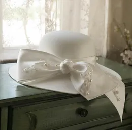 Stingy Brim Hats French Super Fairy White Bridal Top Hat Headbonad Vintage Mesh Wedding Travel Shoot Holiday Han Yang Eclectic Acc7276943