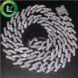 Cadeia de diamantes Colar de luxo de luxo Hip Hop Jewelry Mens Bling Iced Out Cadeias Cânticas Cubanas Rapper Hiphop Charms Gold Silver Fash199z